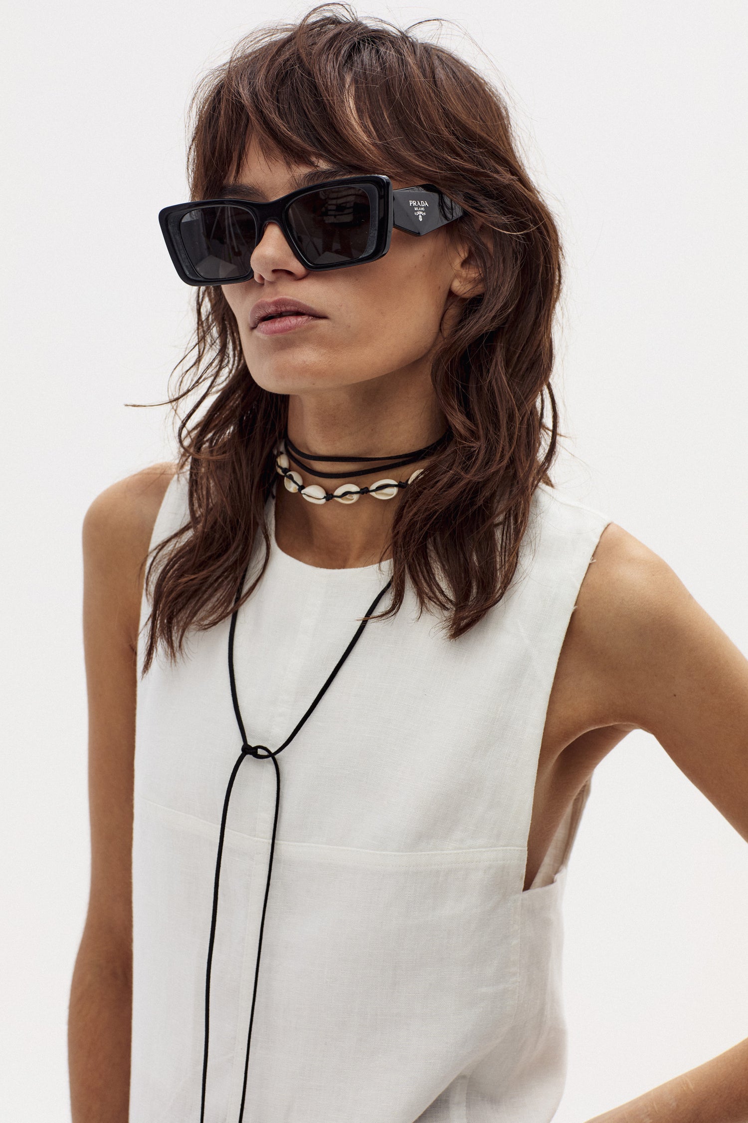 Vestido Fred Midi en Lino - Banco