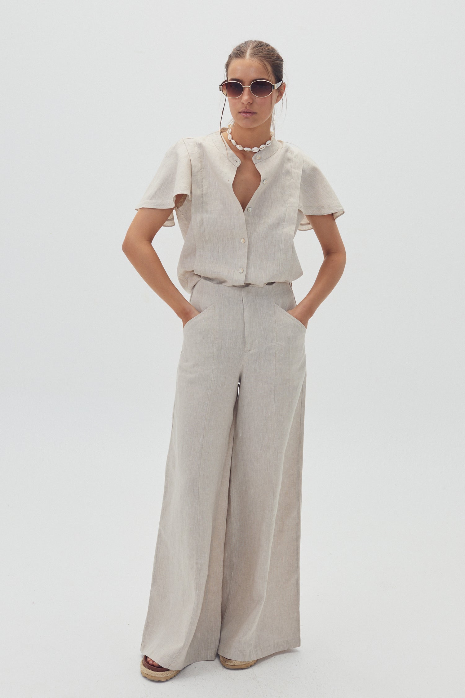 Pantalon Vincent en Lino - Natural